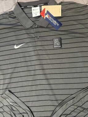 NIKE CHICAGO WHITE SOX MLB BASEBALL GOLF D. & GRAY BLACK POLO SHIRT SIZE 2XL MEN